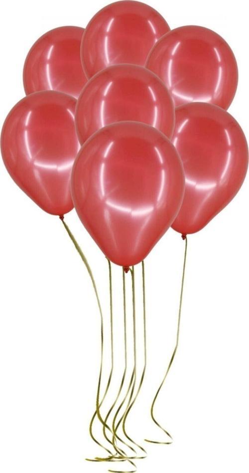100'Lü Lateks Pastel Balon Kırmızı