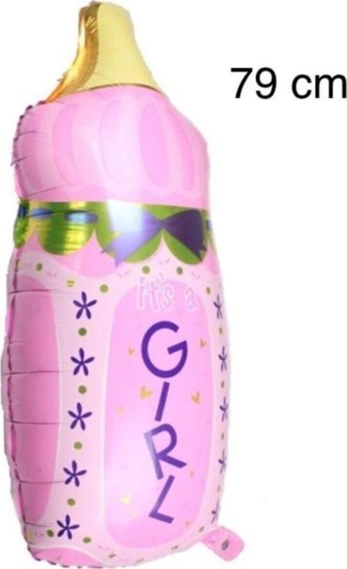 Baby Shower Kız Bebek Pembe Biberon Folyo Balon