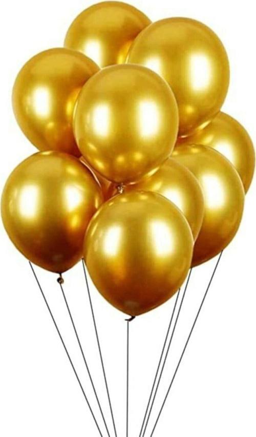 12 Inç Metalik Gold Balon 20'Li Metalik Gold Balon