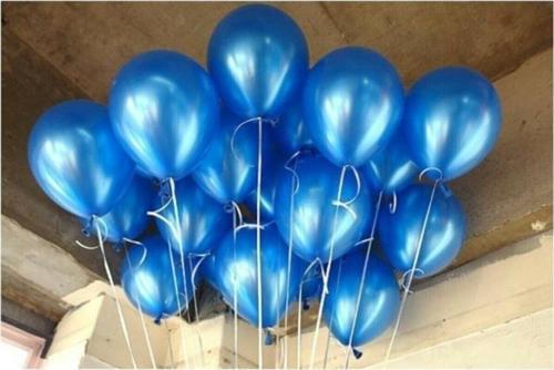 12 Inç Metalik Koyu Mavi Balon 10'Lu