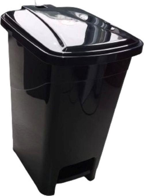 15 Lt Slim Pedallı Plastik Çöp Kovası Siyah Renkli