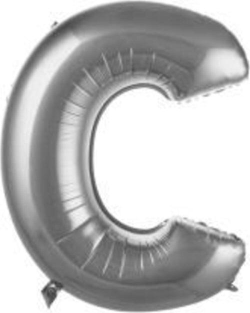 Balon C Harf 76 Cm Gümüş Folyo Balon 34 Inc