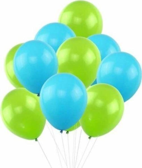 Balon Metalik Sedefli Kaliteli Balon 50 Mavi 50 Fıstık Yeşili 100 Adet
