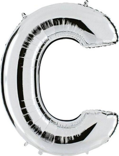 Balon Parti C Harf Gümüş Folyo Balon 102 Cm