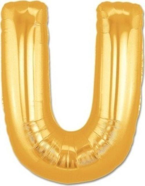 Balon Parti U Harf Gold Folyo Balon 102 Cm