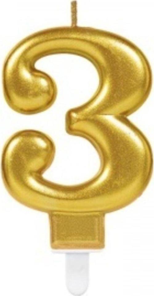 3 Rakam Mum Gold Renk