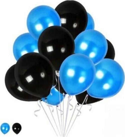 30 Adet Mavi ,Siyah Balon-Nişan--Düğün Balonu