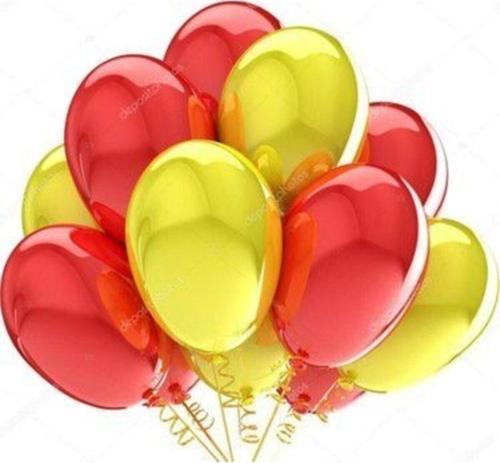30 Adet Metalik Sarı, Kırmızı Balon Konsepti-Uçan-Güzel Balon