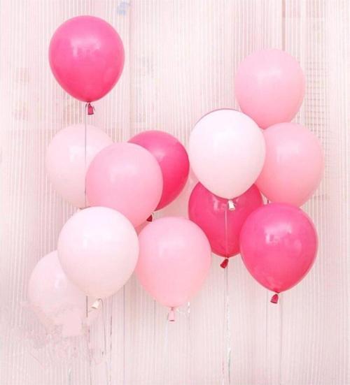 30 Adet Metalik Sedefli (Fuşya-Şeker Pembe-Beyaz) Karışık Balon Helyumla Uçan