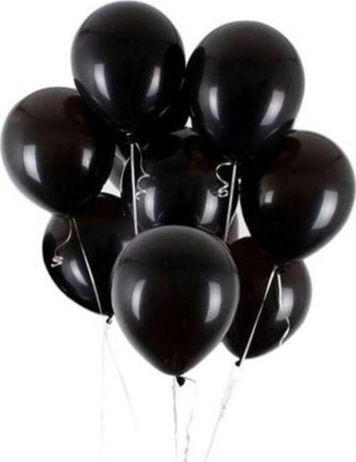 30 Adet Siyah Metalik Balon 12 Inç