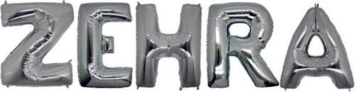 Doğum Günü Zehra Gümüş Harf Folyo Balon Set 40Cm