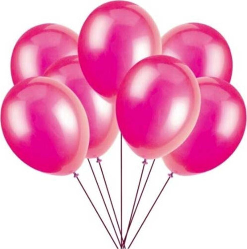 Fuşya Balon Metalik 100 Adet