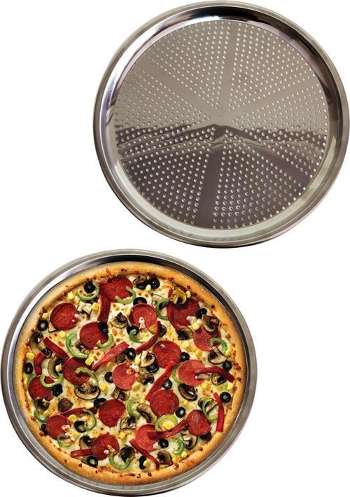 Delikli Çelik Pizza Ve Lahmacun Tepsisi Büyük Boy -36 Cm