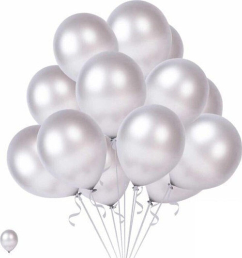 Global 20 Ad Gri Beyaz Karışık Balon