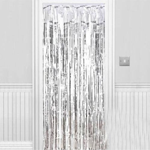 Işıltılı Duvar Ve Kapı Perdesi Gümüş 90X200 Cm