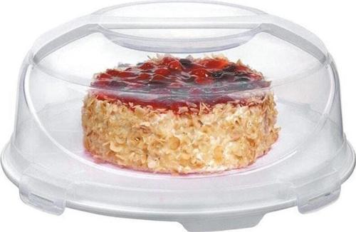 Kek Fanusu Ve Pasta Fanusu Kilitli Kapaklı Kek Fanusu 7 Lt. Krem