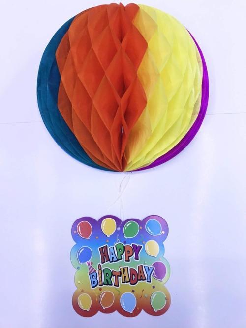 Kağıt Süs Happy Birthday Dekor 55 Cm