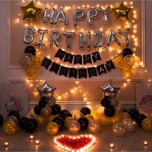 Happy Birthday Doğum Günü Balonu Kombini Gümüş Kb1251 Kb1251