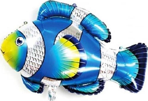 Folyo Balon Doğum Günü Balonu Balonu 90 X 71 Cm Mavi Balık