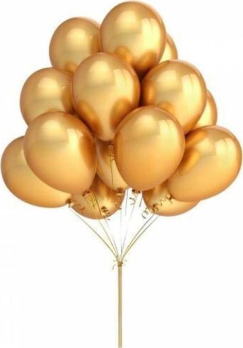 Metalik Balon Gold(Altın) (20 Adet)--Dogum Günü Balonu