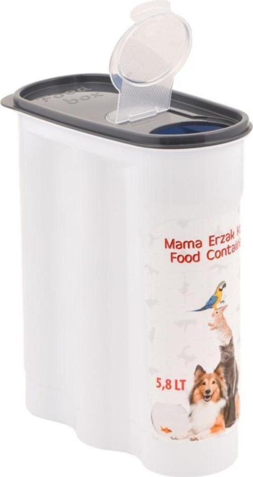 Kapaklı Evcil Hayvan Mama Saklama Kabı 5,8 Lt