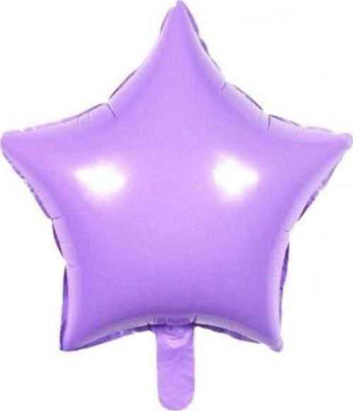 Makaron Yıldız Folyo Balon Lila 45Cm 3 Adet