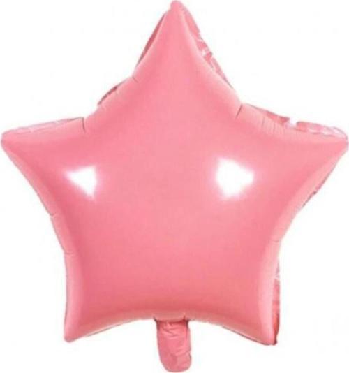 Makaron Yıldız Folyo Balon Pembe 45Cm 3 Adet