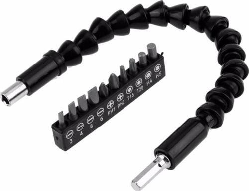 Matkap Ucu - Bükülebilir Oynar Vidalama Bits Uzatma Aparatı 30Cm - Komple Set