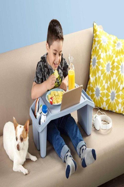 Mavi Çok Amaçlı Çocuk Hobi Masası Laptop Sehpası