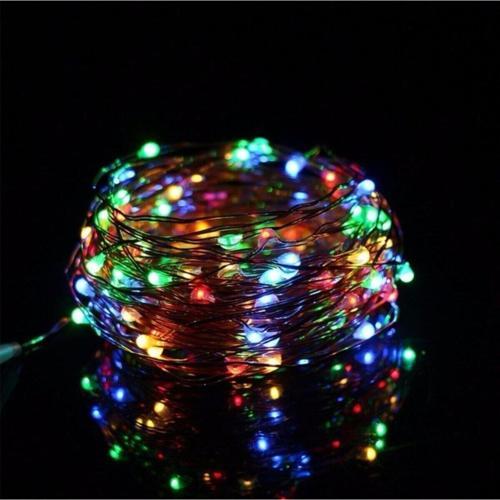 Pilli Renkli Peri Led Işık Dekoratif Aydınlatma Rgb Led 5 M