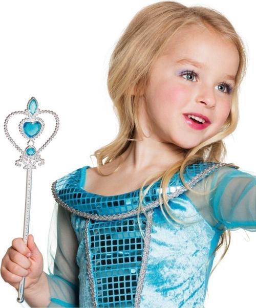 Mavi Renk Kalp Işlemeli Asa