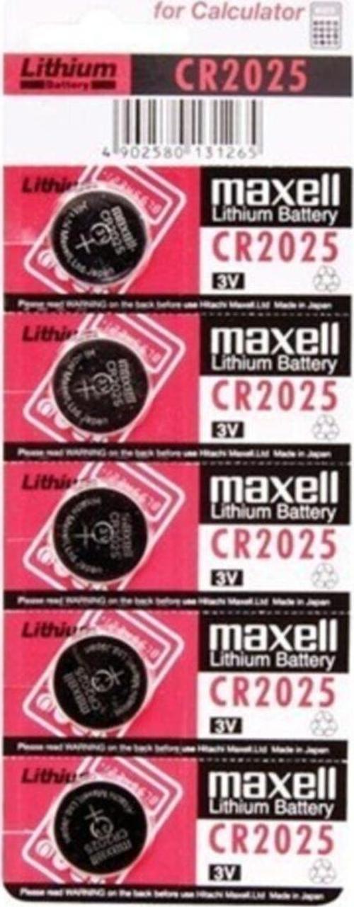 Maxell Cr2025 3V Lityum Düğme Pil 5Li Paket