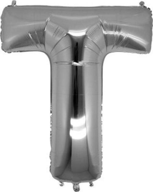 T Harf Folyo Balon Gümüş Renk