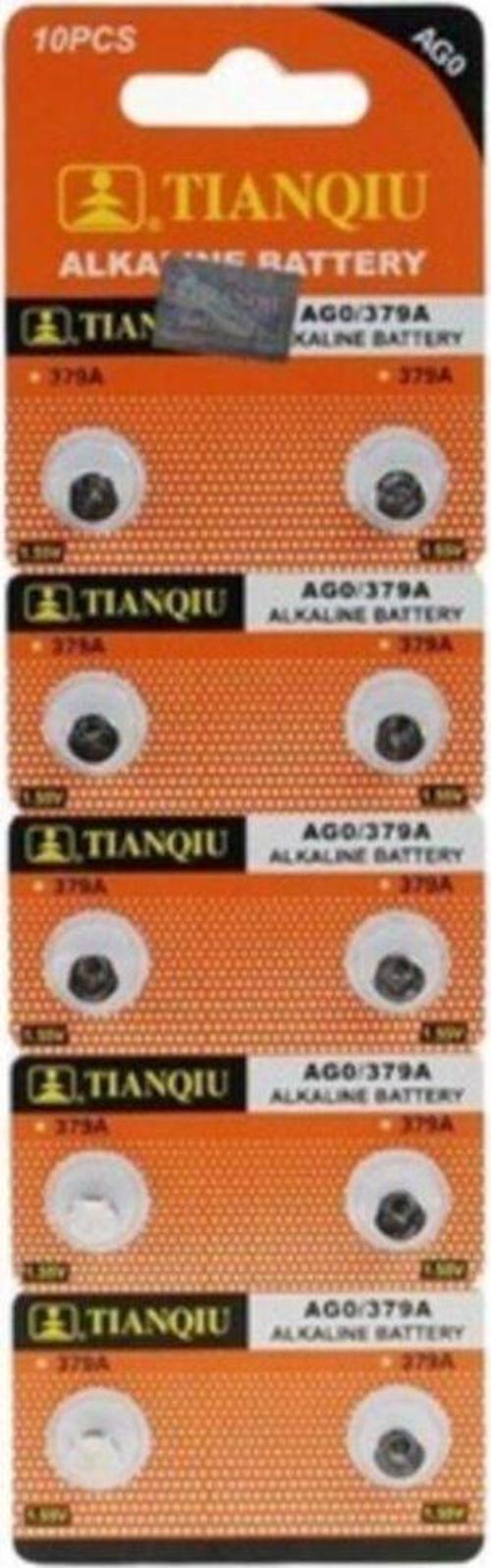 Tıanqıu Ag0 Lr69/Lr521/379 Alkalin 10Lu Düğme Pil