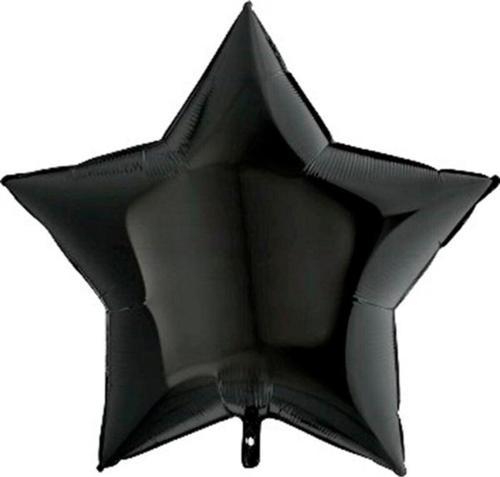 Siyah Yıldız Folyo Balon 40Cm 3 Adet
