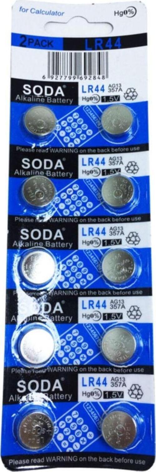 Soda Ag13 Lr44/357 Alkalin 10Lu Düğme Pil