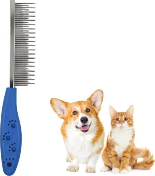 Tüy Açıcı Kedi Köpek Tarağı Tek Taraflı Metal Dişli Evcil Hayvan Bakım Fırçası