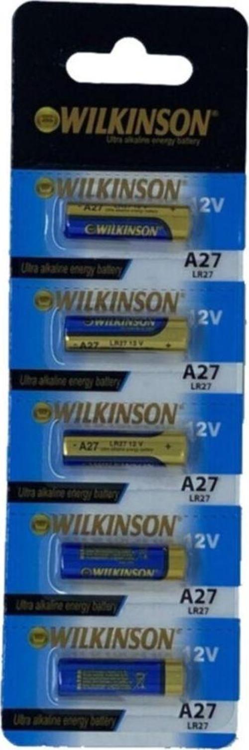 Wılkınson 27A Mn27 12V Alkalin Pil Kepenk Anahtar Pili Beşli Paket