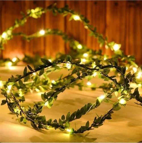 Yapraklı Dekorlu 3 Mt Peri Led Pilli Işık Yılbaşı Aydınlatma