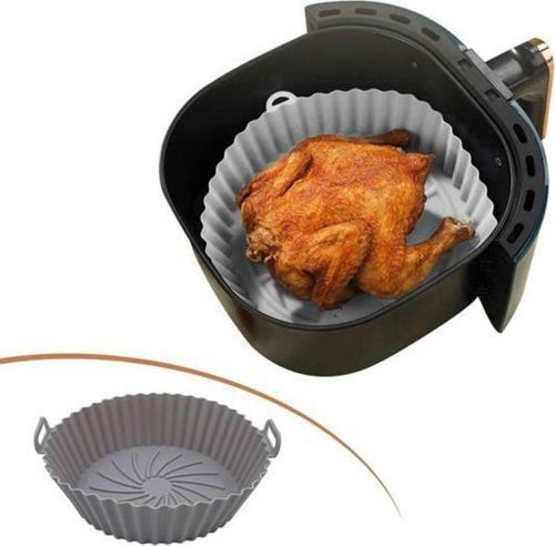 Renkli Isıya Dayanıklı Yıkanılabilir Silikon Fırın Ve Airfryer Yuvarlak Pişirme Matı 20 Cm