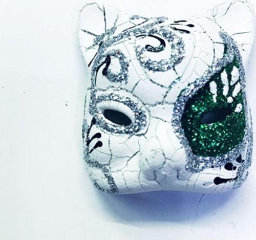 Yeşil Renk Işlemeli Seramik Malzemeden Imal Venedik Kedi Model Magnet