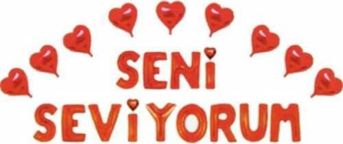 Seni Seviyorum Kalpli Folyo Balon