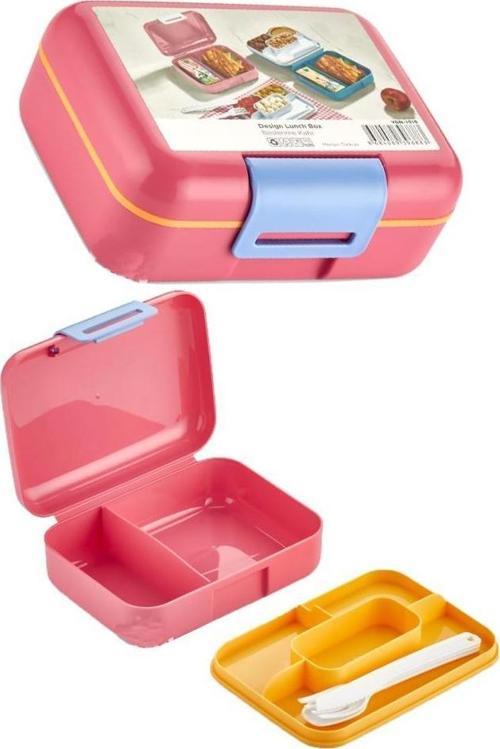 Beslenme Kutusu Pembe 1 Adet Vagon Çift Katlı Yemek Saklama Kabı Öğrenci ve Okul İçin İdeal Ergonomik Tasarım