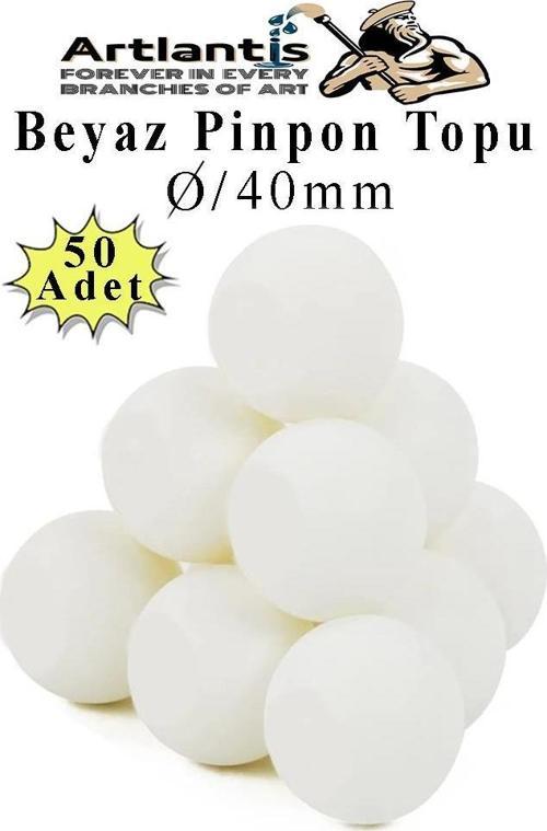 Beyaz Pinpon Topu 50 Adet Masa Tenis Topu Evcil Hayvan Kedi Oyuncağı Okul Sınıf Etkinlik Deney Topu