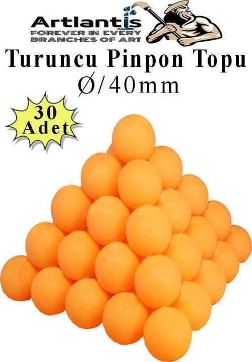Turuncu Pinpon Topu 30 Adet Masa Tenis Topu Evcil Hayvan Kedi Oyuncağı Okul Sınıf Etkinlik Deney Topu