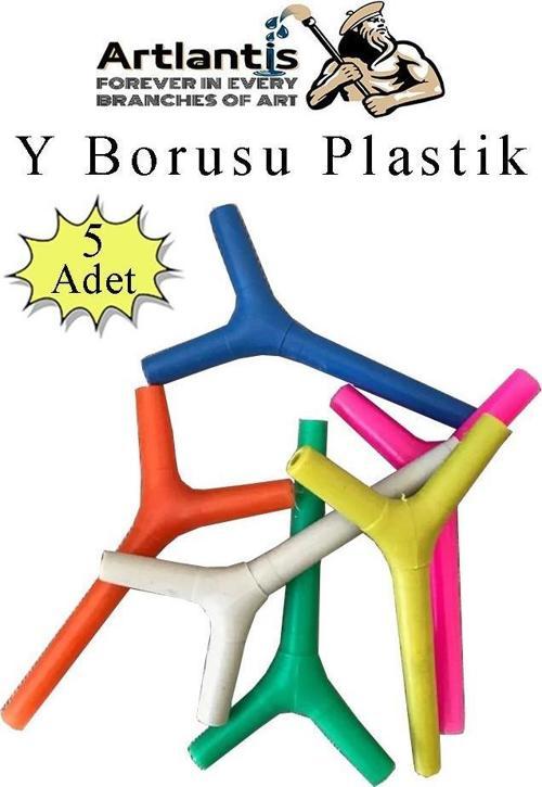 Y Borusu 5 Adet Y Boru Deney ve İş Eğitimi Malzemesi Steleskop ve Solunum Deneyi İçin Y Borusu Okul Deney