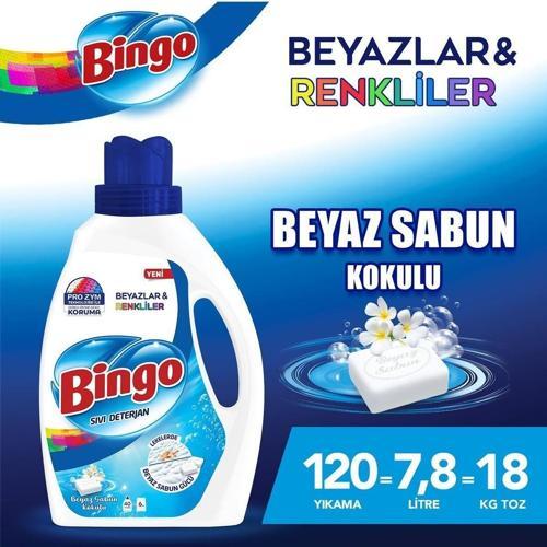 Sıvı Deterjan Beyaz ve Renkli Beyaz Sabun Kokulu 2,6 ml x 3 Adet