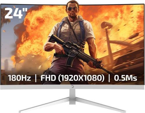 Vivid T40 24'' 1800R Curved Rgb Beyaz 180Hz 0.5ms Fhd Va Panel 2X2W Speaker Gaming Monitör