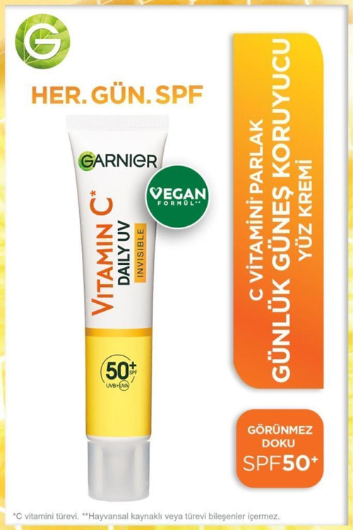 C Vitamini Günlük Güneş Koruyucu Fluid Yüz Kremi Spf50 40 ml x 2 Adet