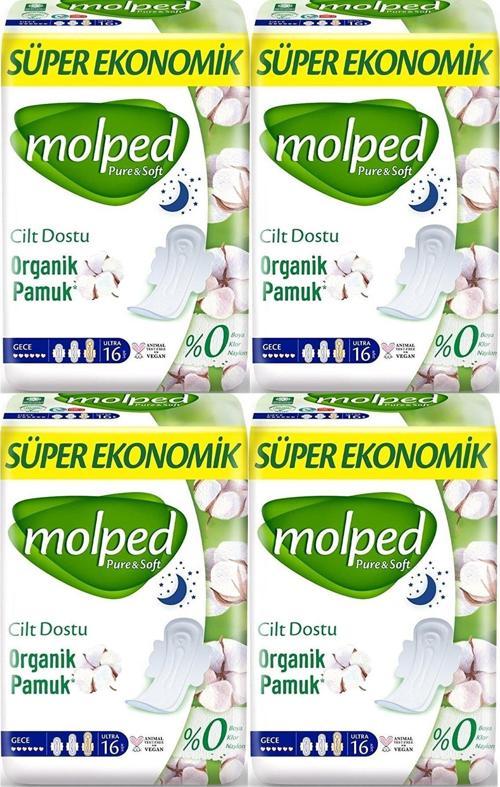 Pure & Soft Gece Süper Ekonomik Ped 16 lı x 4 Adet